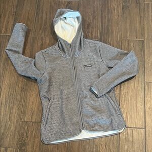Columbia Textured Gray Hooded Jacket